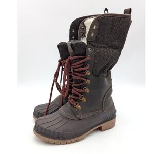 Kamik Sienna F2 Genuine Shearling Waterproof Boot Womens Dark Brown Sz US5 EU36